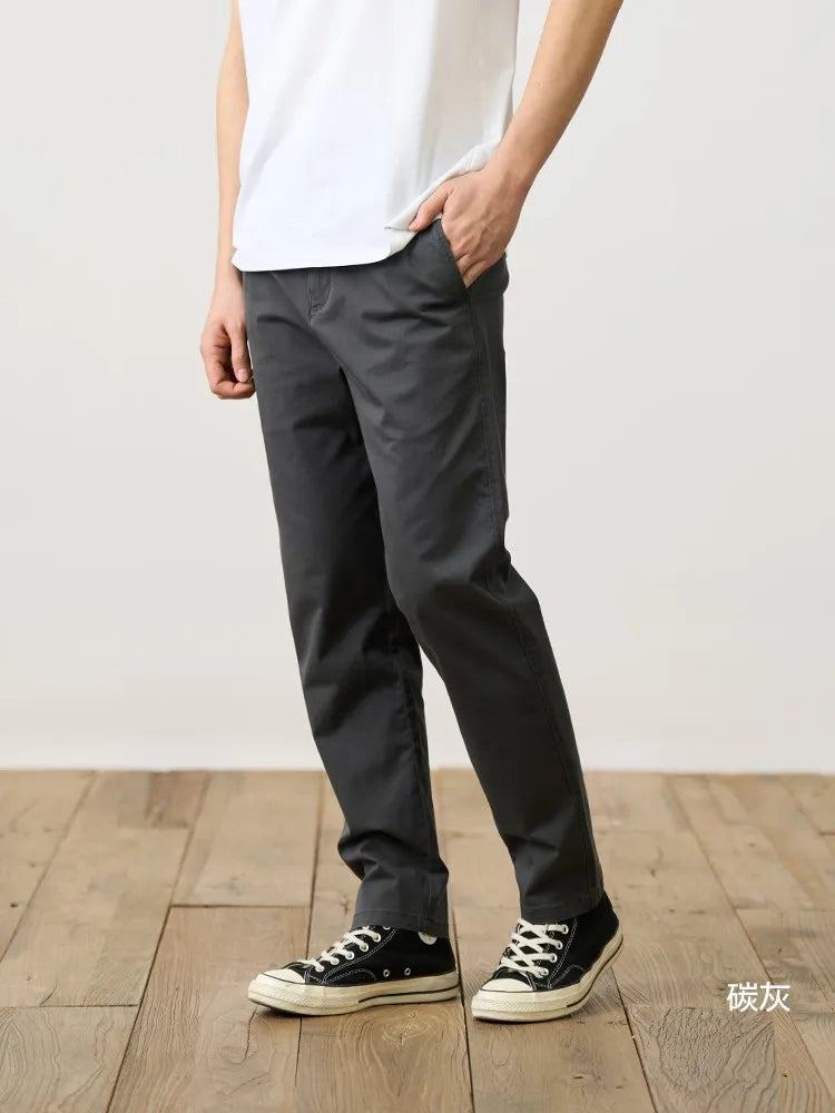 Black Comfortable Chinos Pants Front