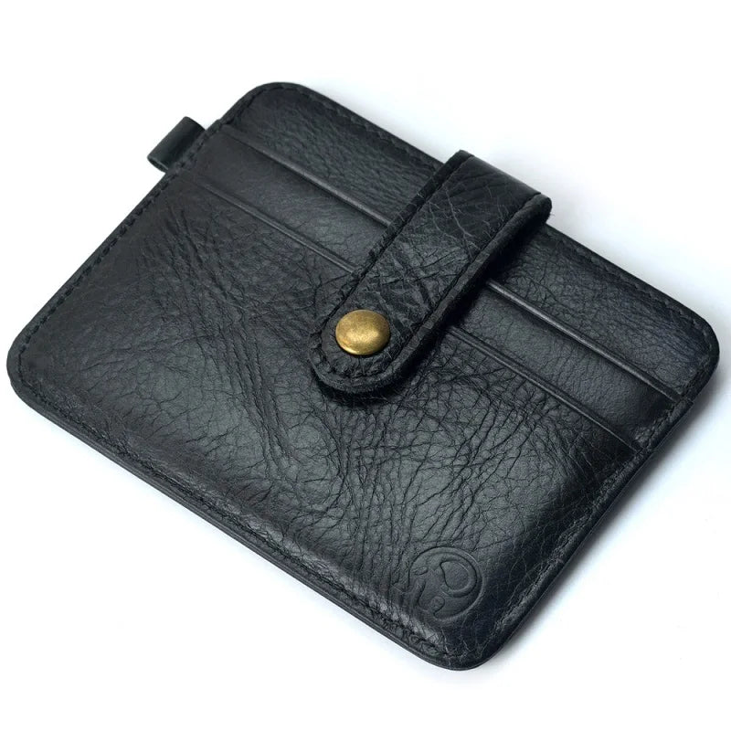 Black Leather Slim Wallet