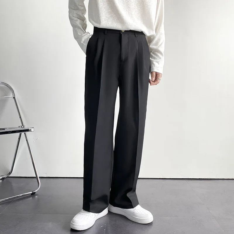 Black Old Money Straight Pants