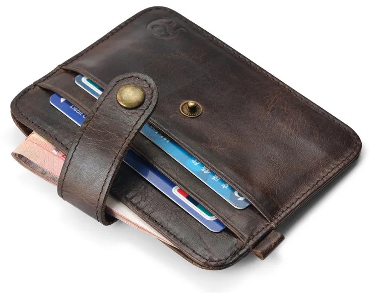 Brown Leather Slim Wallet