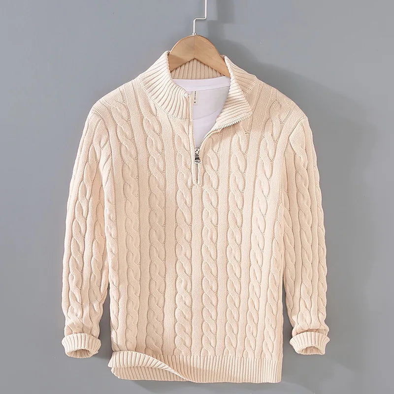 Cream White Knitted Sweater