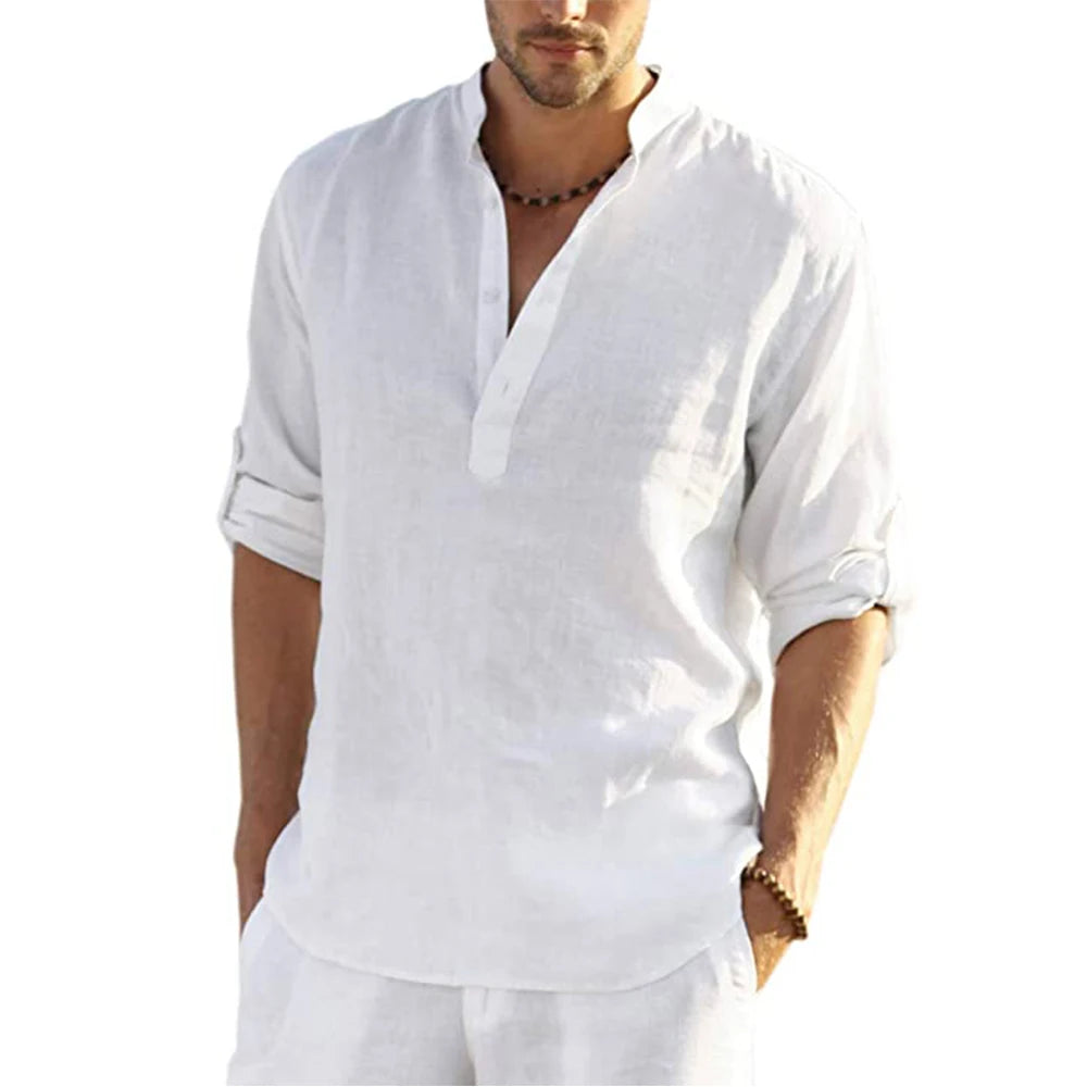 White Summer Linen Shirt