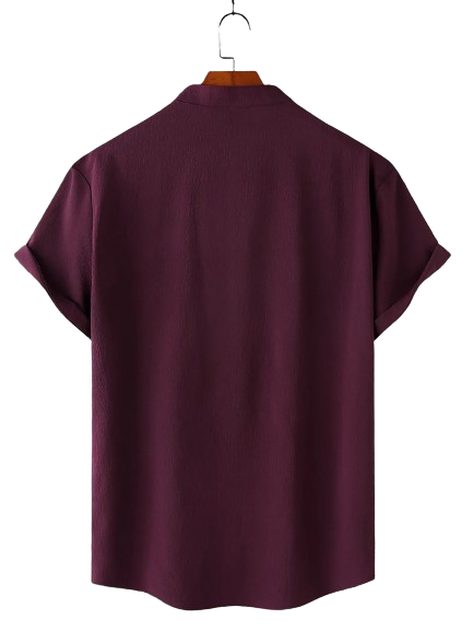Wine Red_Summer_Beach_Shirt_1